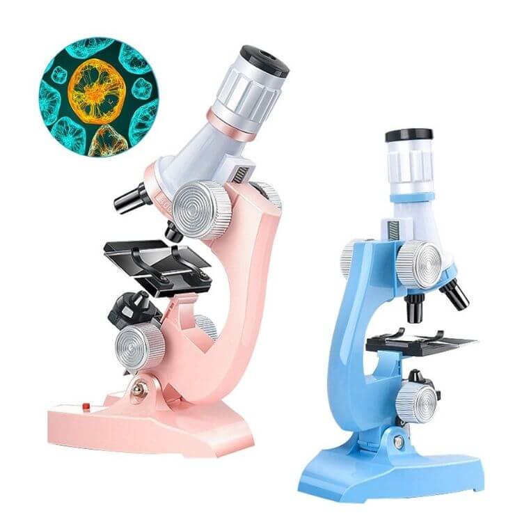 Microscope pour enfants débutants - Zoom 100x 200x 450x - PartyFunLights