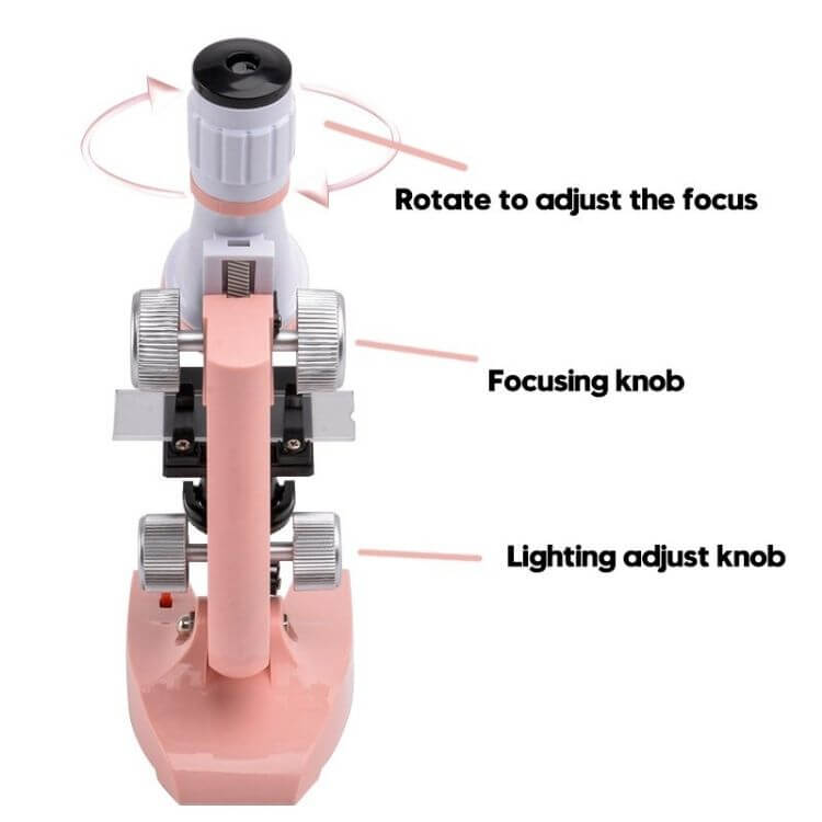 Kid's Lab Microscope With Adjustable Zoom 100-1200x