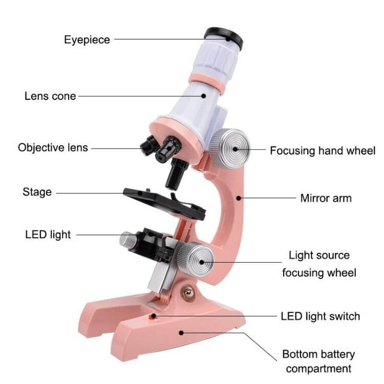 Kid's Lab Microscope With Adjustable Zoom 100-1200x