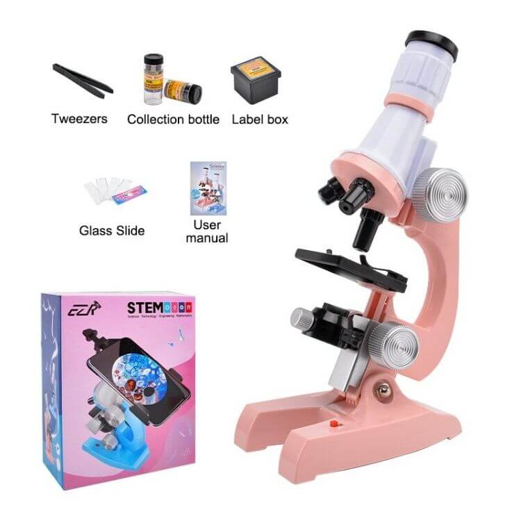 Kid's Lab Microscope With Adjustable Zoom 100-1200x