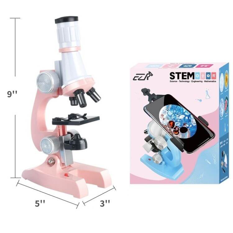 Kid's Lab Microscope With Adjustable Zoom 100-1200x